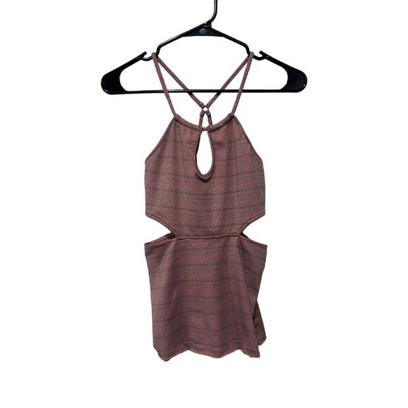 Free People Striped Sleeveless Keyhole Cut Out Mini Dress Multicolor Size Small - Picture 1 of 9